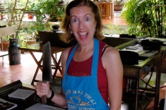 Sarah gets the taste for blood...