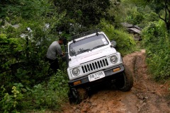 ...or maybe not! Stuck in a foot of mud!