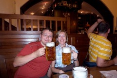 Small beers at Hofbrauhaus