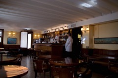 Short tables at Harry's Bar
